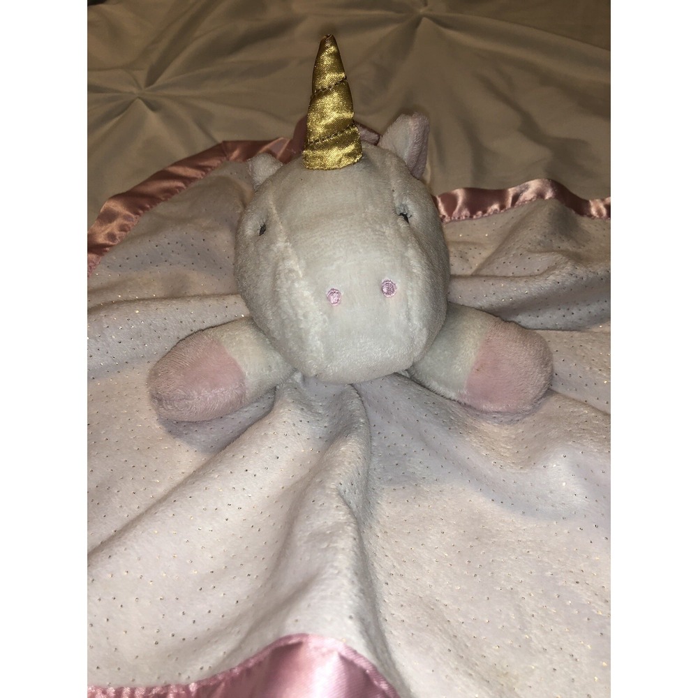 Cloud Island Lovey unicorn white security blanket Sparkle